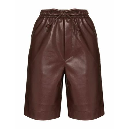 Nanushka Munira Eco Vegan Leather Shorts Brun, Dame