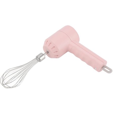 Elektrisk sladdlös handmixer, 3 hastigheter kökshandmixer 20 W med visp för bakning (rosa)