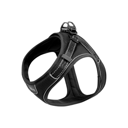 Selected by ZOO - Sele Rufus Soft justerbar XXS Hals 15 mm x 24-30 cm Bryst 15 mm x 30-38 cm Svart - Hund - Halsbånd - ZOO.no