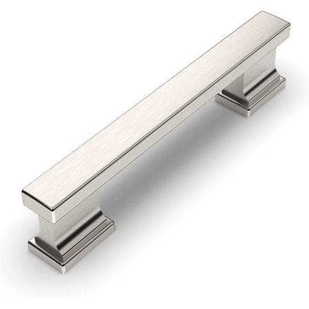 6 Delar Borstad Kökslucka Handtag 96mm Zinklegering Silver Möbelhandtag med Skruvar, kompatibla Skrivbord, Lådor, Skåp, Garderober