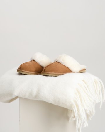 RYVLS Shearling Slippers Brązowy Buty Dziewczyna - Kids Brand Store