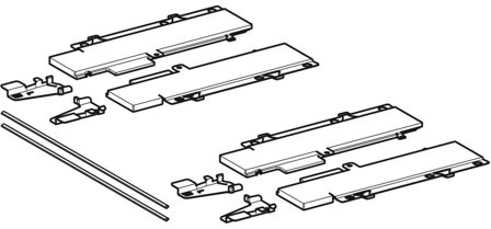 Ifö Elegant Push-open beslag for underskap, sølv 60 cm, Baderom