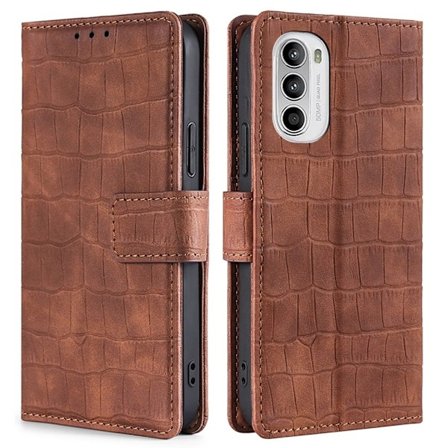 Croco Motorola Moto G82 / Motorola Moto G52 skal - Brun