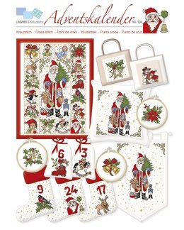 Kreuzstichvorlagen Weihnachtsmann - Lindner's Kreuzstiche