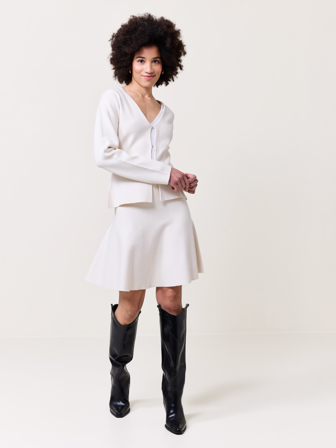 MATCH - June cardigan - Donna - Str. M - Dame - Gensere & Cardigans - Hvit - 78% Viskose,22% Polyester- resirkulert