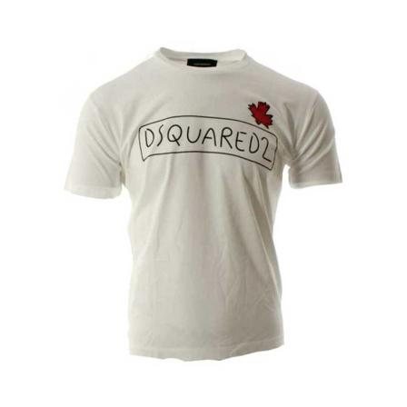 Dsquared2, T-shirt Wit, Heren, Maat:S,Katoen