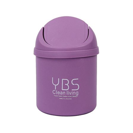 2 stk. bærbar mini søppelbøtte søppelbøtte bord rull sving lokk