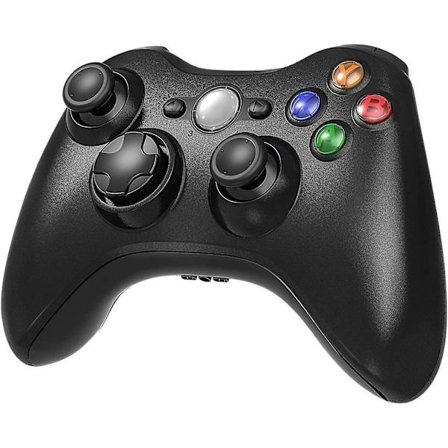 Trådløs controller til Xbox 360, Finydr Xbox 360 Joystick Trådløs spilcontroller til Xbox & Slim 360 PC (Sort)[ch]