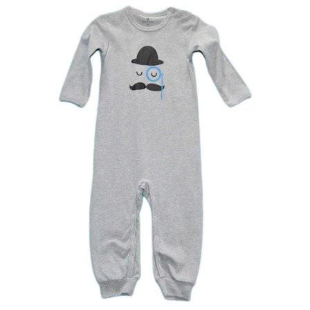 Baby-overall med lång ärm utan fot - Man med Hatt 80 cl