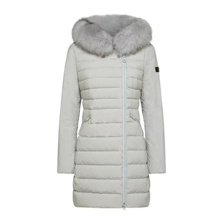 Peuterey, Slim down jacket with fur Grijs, Dames, Maat:XS