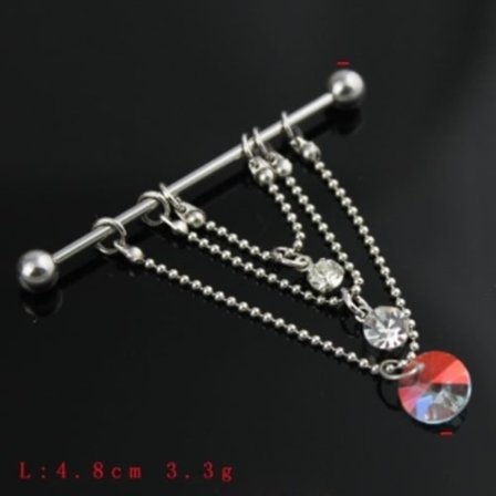 Brystvorte Ring Krystal Smykker Piercing