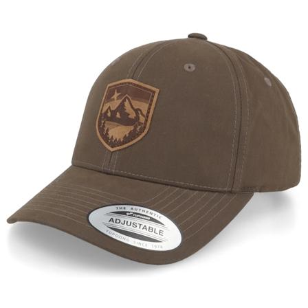 Wild Spirit - Braun adjustable Cap - Starry Mountain Patch Waxed Brown Adjustable @ Hatstore