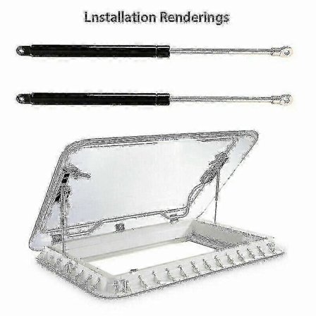 Dometic Seitz Heki 330mm Caravan Takluke Takvindu 2X Gassfjærer