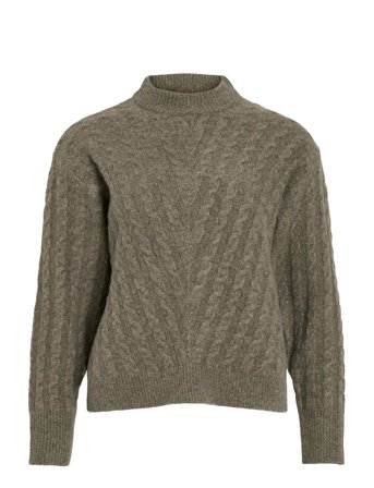 Vila | Virelli Highneck L/S Cable Knit Top/Bfs | XS
