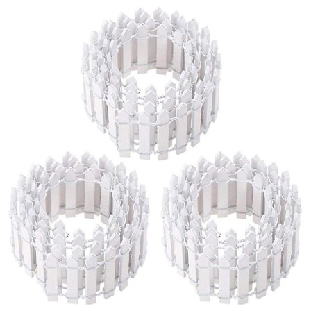 3 stk 90x5cm Miniatyr Gjerde av Tre for Miniatyr Eventyrhage Ornament Liten Tre Gjerde DIY Håndverk Mikro Landskapsarkitektur