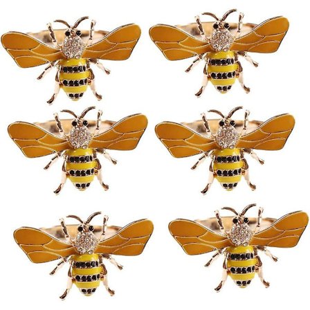 Serviettring, Gyllen Middag Bie Serviettring Spenneholder Serviettring