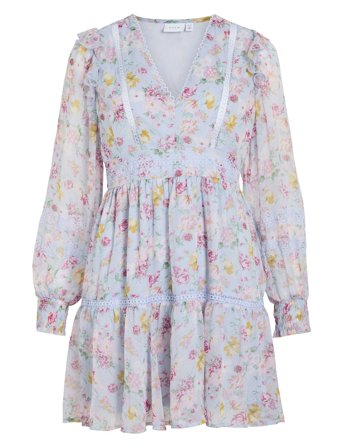 Vila | Viroman New V-Neck L/S Short Dress/Dc/Ka | 40