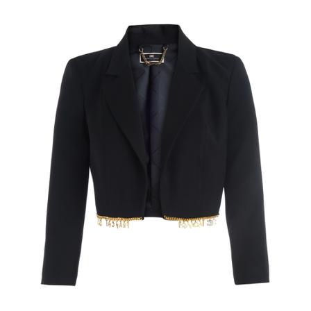Elisabetta Franchi Jas , Zwart , Dames , Maat: M