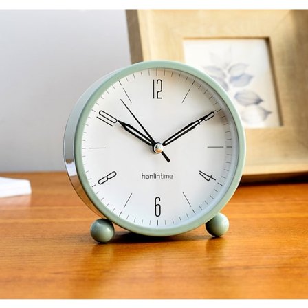 Analog Väckarklocka, 4 tum Super Tyst Icke Tickande Liten Kl, ZQKLA