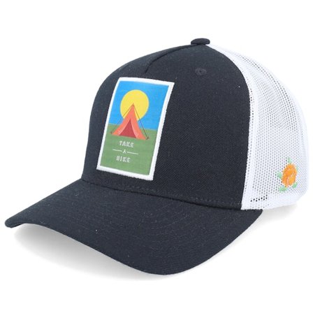 SQRTN - Take A Hike Cap Black A-Frame Trucker Trucker Black Cap - @ Hatstore
