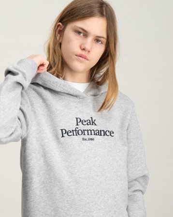 Peak Performance Jr Original Hood Grå Hettegensere/Hoodies Gutt - Kids Brand Store