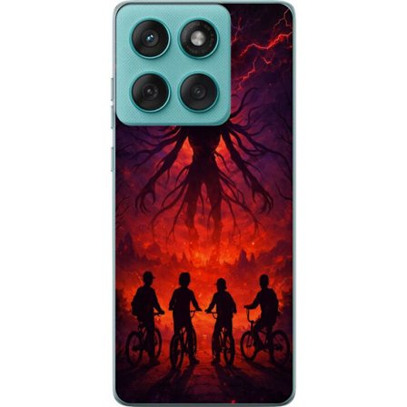 Yhteensopiva Puhelinkuori Motorola Edge 60 Fusion Tumma fantasialan inspiroitu Stranger Things kanssa yliluonnollinen olento, salamointi ja pyöräilevä