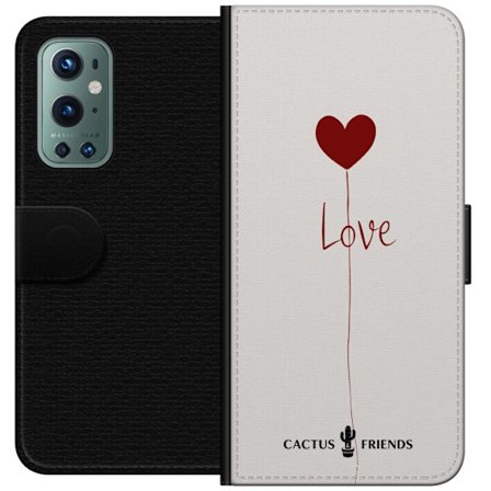 Yhteensopiva Lompakkokotelo OnePlus OnePlus 9 Pro Cactus and Friends - Love Balloon Minimal