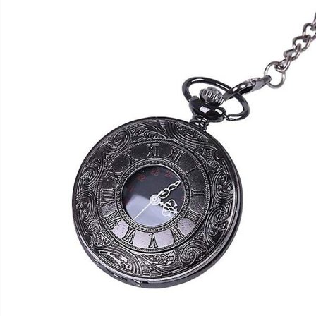 Lommeur med Kæde til Taljen, Kvarts, Romersk Stil, Udhullet, Gammel Ur, Klassisk Retro Gammeldags Lommeur