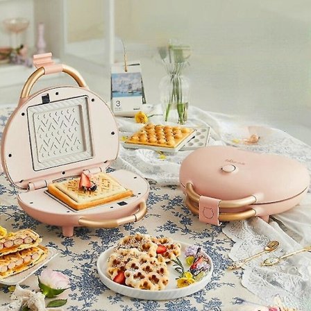 3-i-1 Elektrisk Vaffeljern, Sandwichpresse, Bobleeggkake