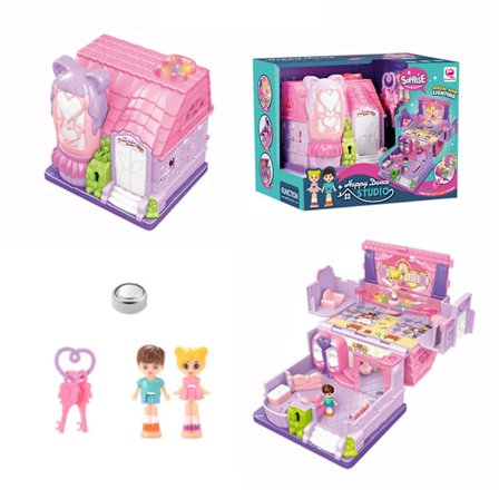 Dukkehus Møbler Legetøj Dukkehus Legetøj Til Børn Drenge Og Piger Gaver(Dansende Hus)