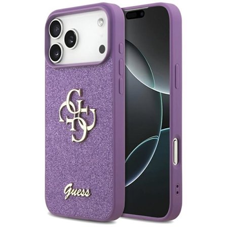 Guess Fast Glitter Big 4G-fodral för iPhone 17 Pro Max - lila