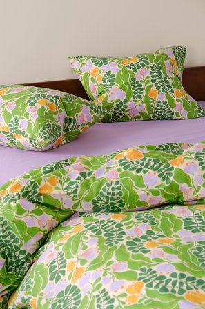 Jotex - 2-pakning Putetrekk 50x60 Cm Økologisk Grønn - FLORIAN - Kjøp Putevar hos Jotex