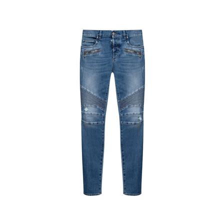 Balmain, Slim-fit Jeans Blauw, Heren, Maat:W34