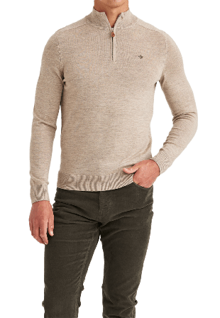 Morris Merino John Zip Tröjor Herr Grön M