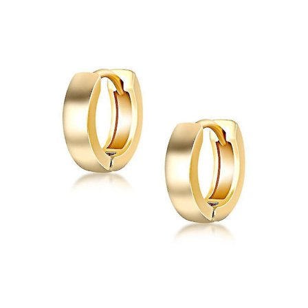 Öronclips Smalt Glansigt Guld S925 Örhängen För Bröllop