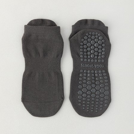1Par Dam Anti-Slip Sock Yoga Sock Bomull Andas Kort El