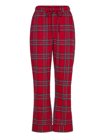 Pant Flannel Straight Check Red Hunkemöller