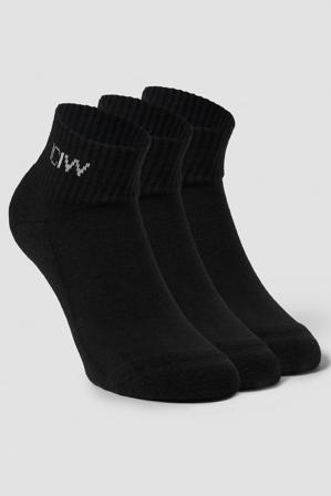 Training Half Socks 3-pack Black