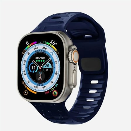 Silikonirannekkeet Apple Watch -rannekkeille Ultra 49mm 45mm 44mm 40mm 41mm 38mm 42mm, säädettävät joustavat vedenpitävät rannekkeet