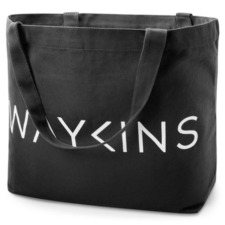 Waykins - Large dark grey cotton tote bag for Men - Tote bags