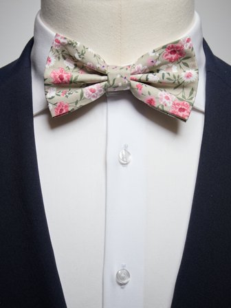 John Henric Men's Lichtroze Vlinderdas Katoen Size Pre-tied
