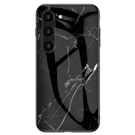 SKALO Samsung S23 Marmor Härdat Glas TPU-skal - Motiv 3 multifärg