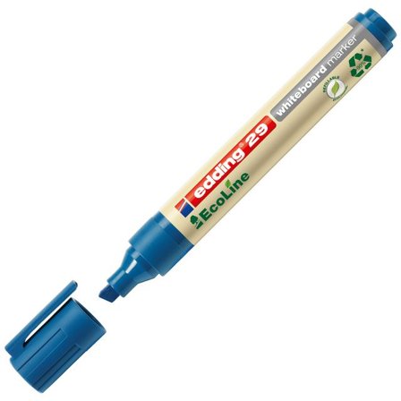 EDDING Whiteboardpenna 29 Ecoline snedskuren spets 1–5mm blå - Lyreco - Kontorsmaterial - Pennor - Whiteboardpennor - Skuren spets