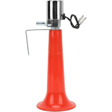 Universal tyrkisk fløjtesignalhorn, 12v 24v lufthorn til lastbiler 180db rødt horn formål 12v/24v campingvogn trykbiler Suv'er motorcykler tyrkisk 