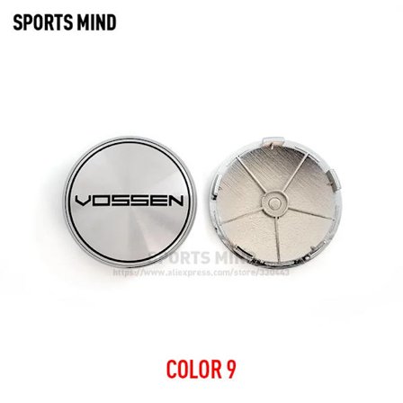 4 STK./parti 10 FARVER 68MM VOSSEN Bilhjul Center Nav Kapsler Bil Emblem Badge Logo Hjul Center Kapsel mærkat bildekoration