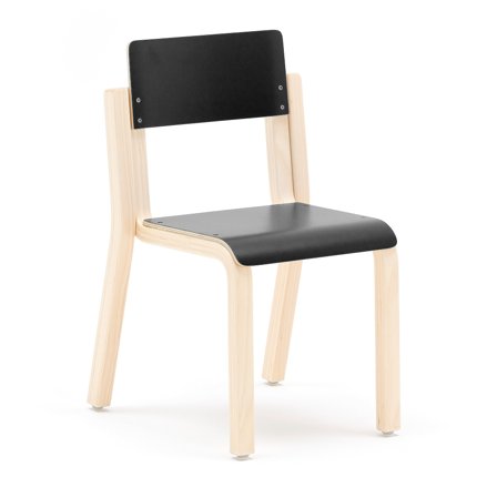 Children's chair DANTE, H 310 mm, birch, black laminate