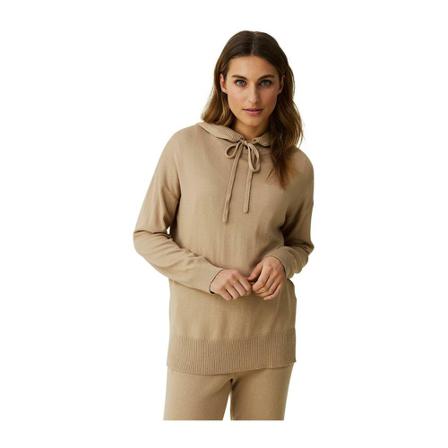 Lexington Ellie Blend Knitted Hood beige, Dam Hoodies, Dam, Storlek: XL