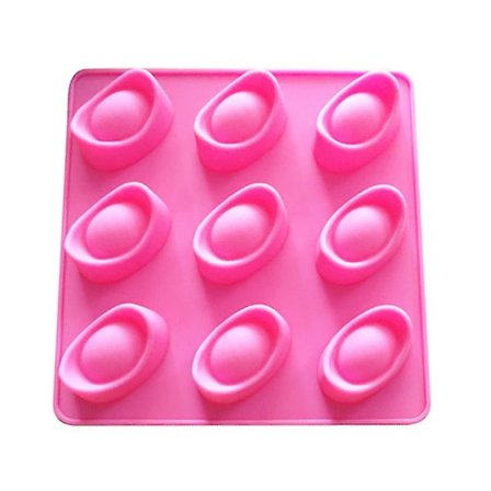 9 hulrum Guldbarre Silikone Chokolade Kage Budding Gelé Form DIY Bageværktøj Q