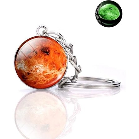 Solsystemets planet nyckelring accessoarer hänge lyser i mörkret