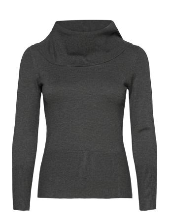 Sc-Dollie 305 - Pullover Høyhalset Pologenser Grå Soyaconcept*Betinget Tilbud